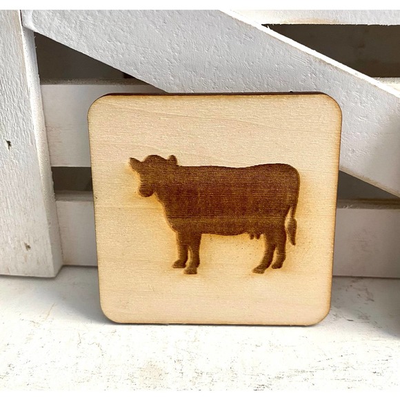 Set of 4 Wood Farmhouse Inspired Farm Animal Magnets (FAM) - Picture 6 of 6